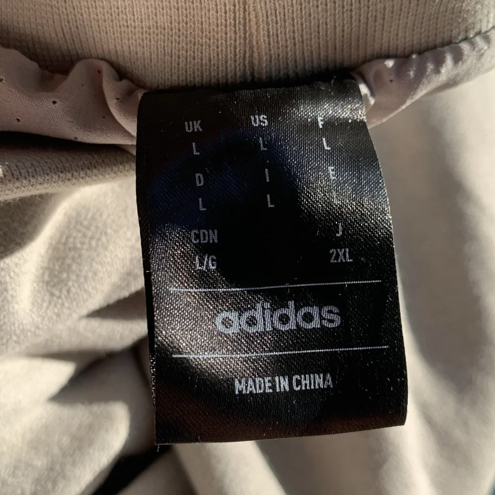Adidas‎ Unisex One VLR ST Basketball Pants sz LGray Elastic Waist Zip Pockets